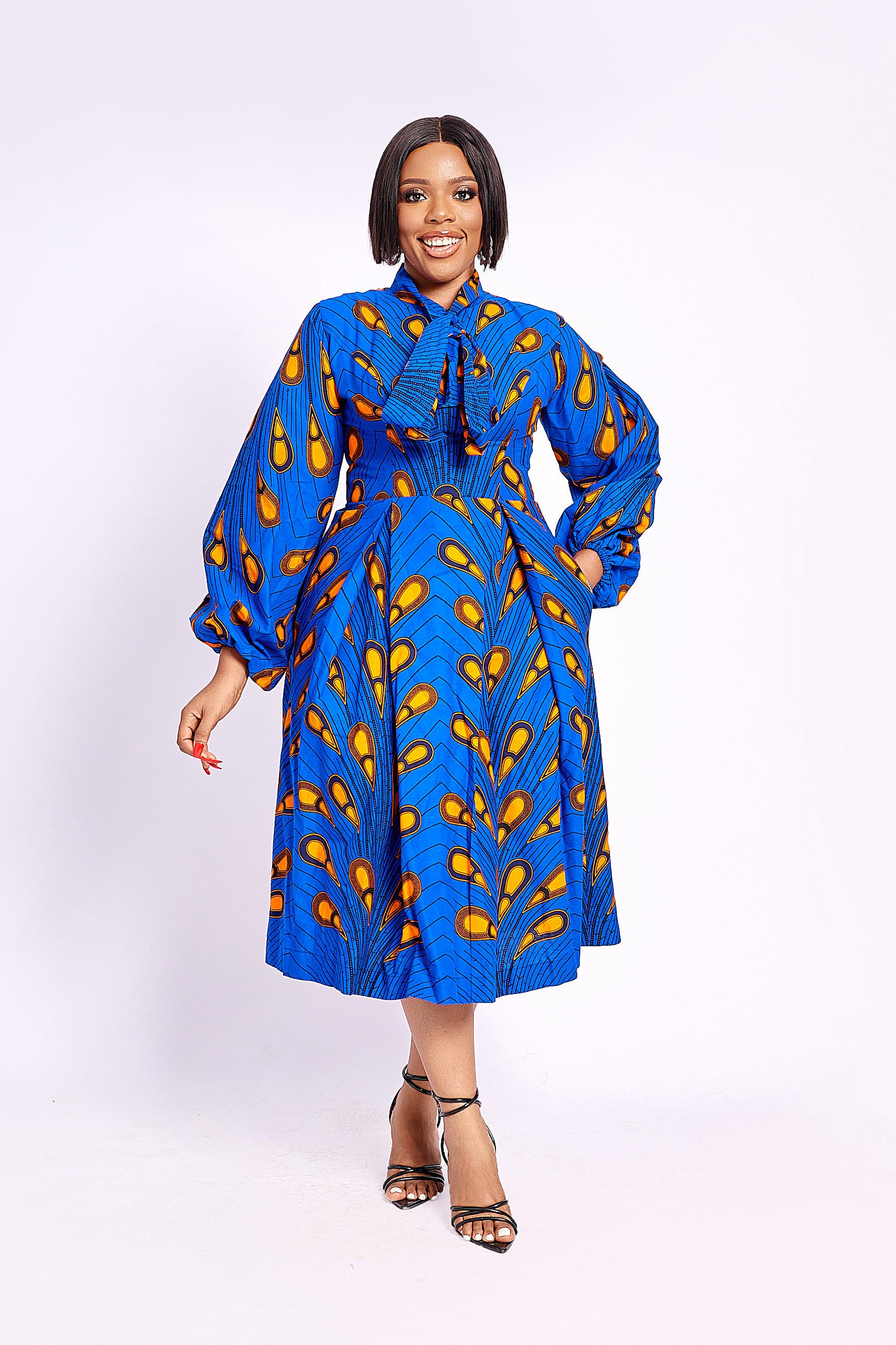 African Print Lerato Midi Dress