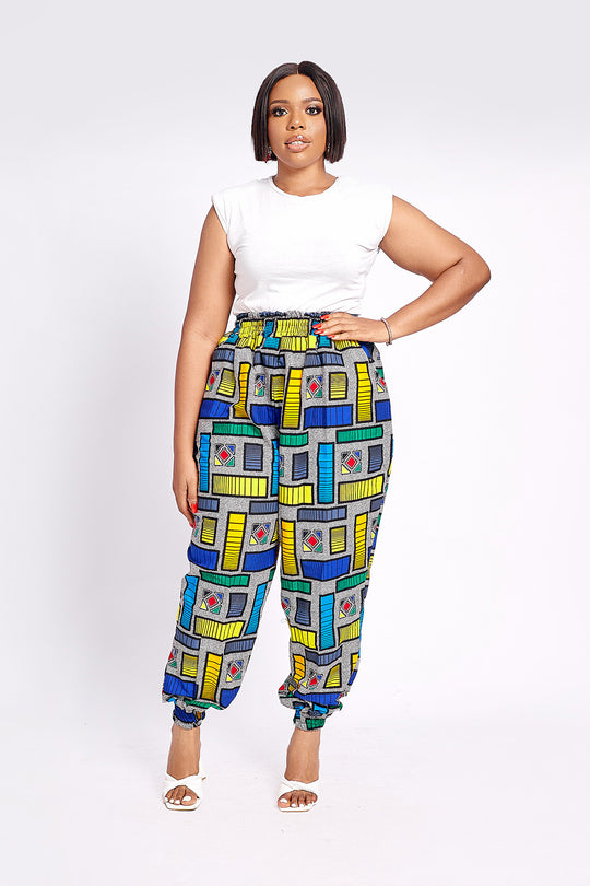 African Print Zeeba Joggers