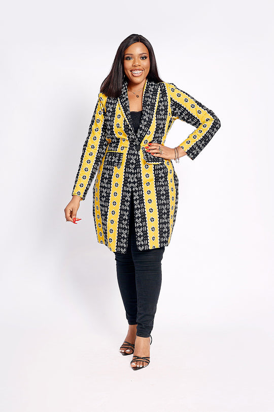 African Print  Izara Trench Coat