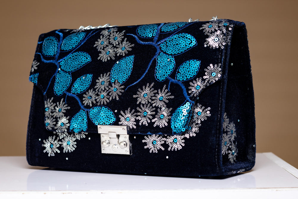 Ademide Sequined handbag (Blue)