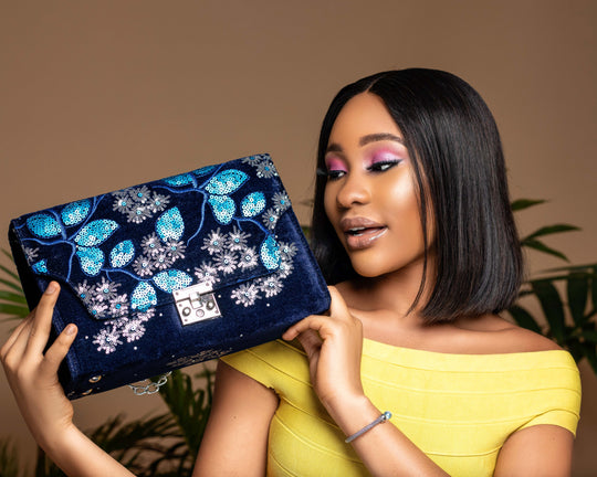 Ademide Sequined handbag (Blue)