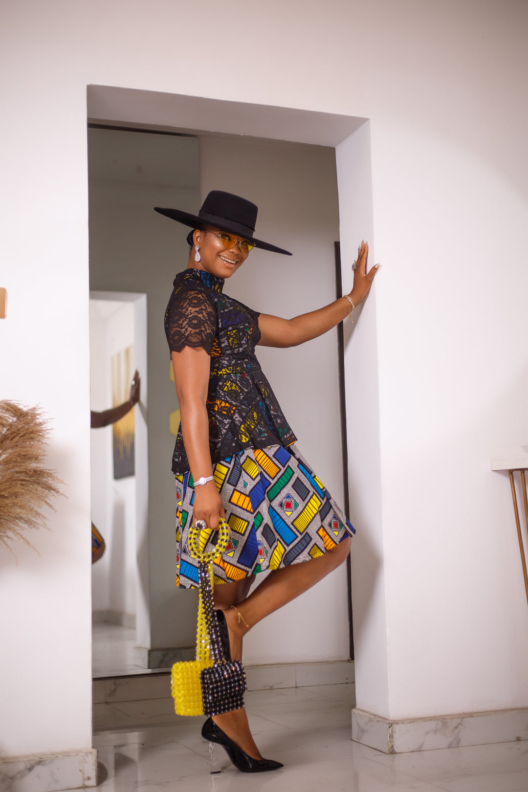 African Print Nkechi Midi Dress