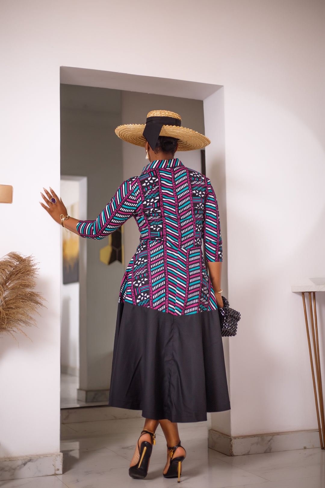 African Print Hadiza Midi Dress