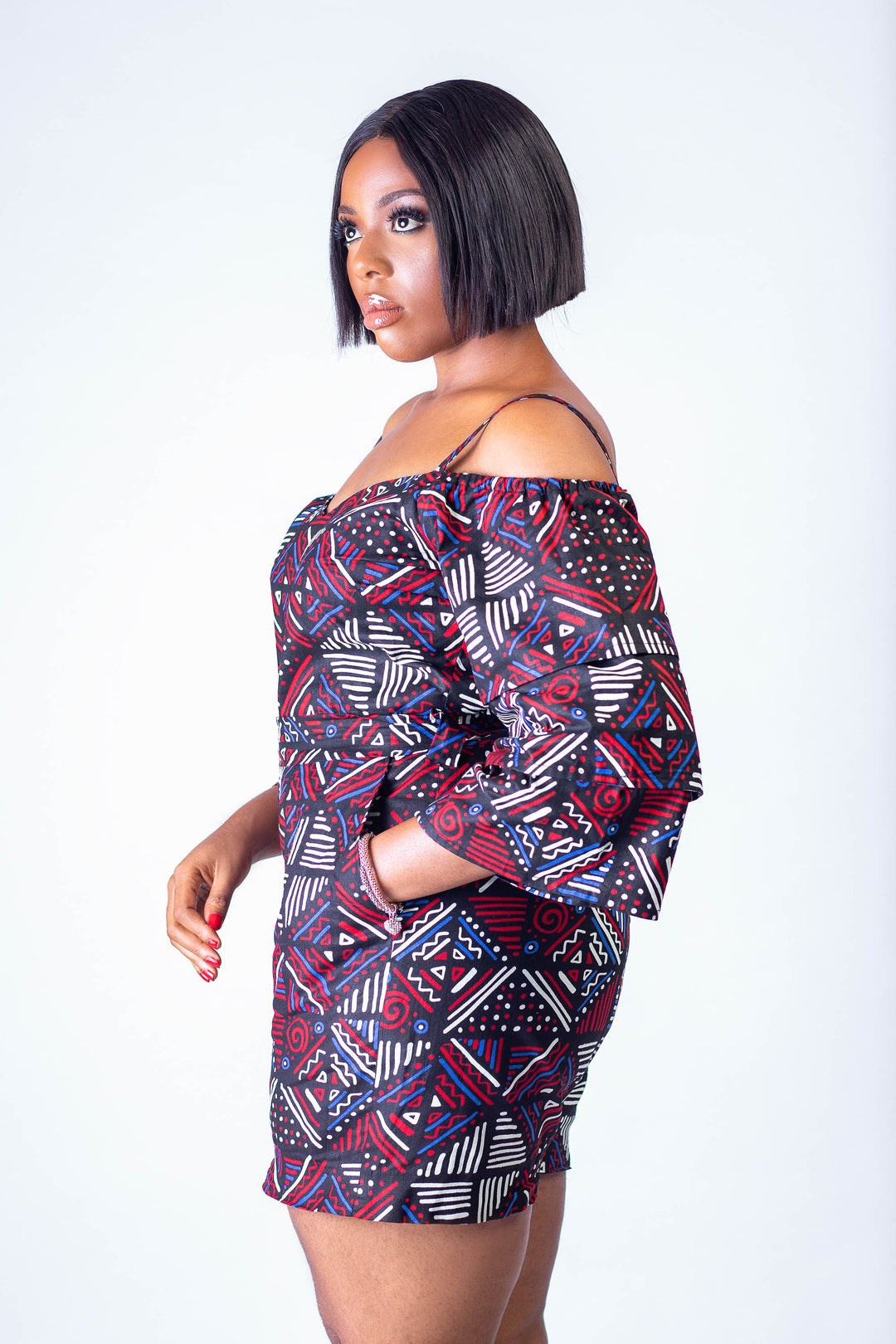 African Print Kike Playsuit