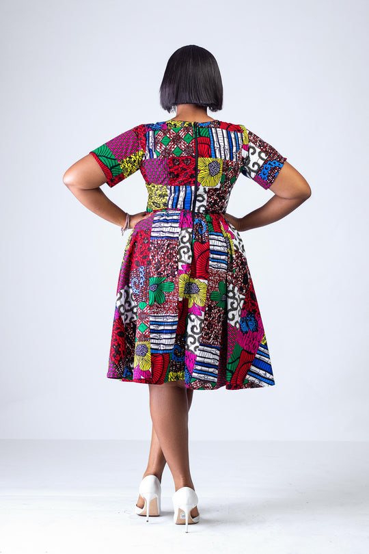 African Print Keke Midi Dress