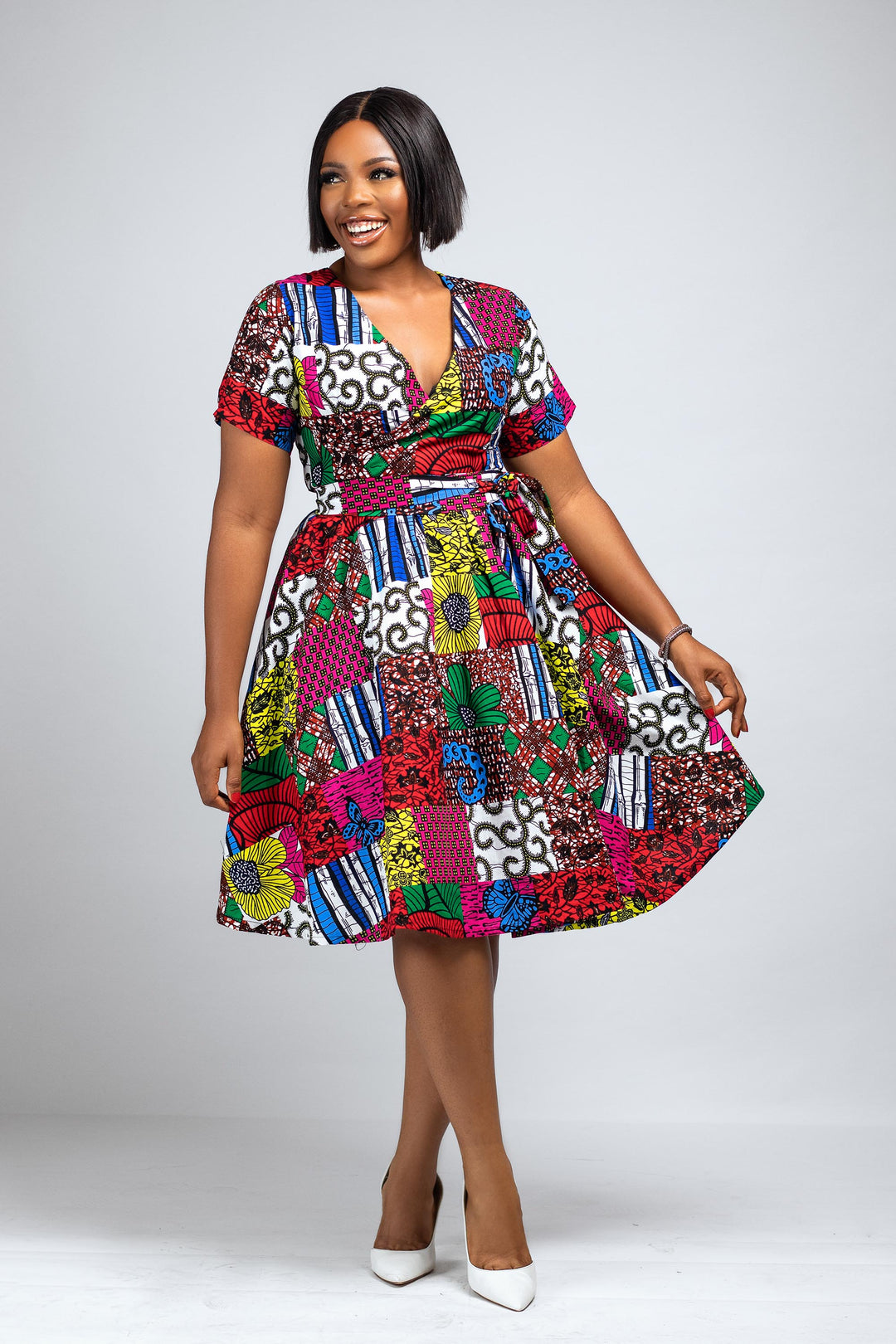 African Print Keke Midi Dress