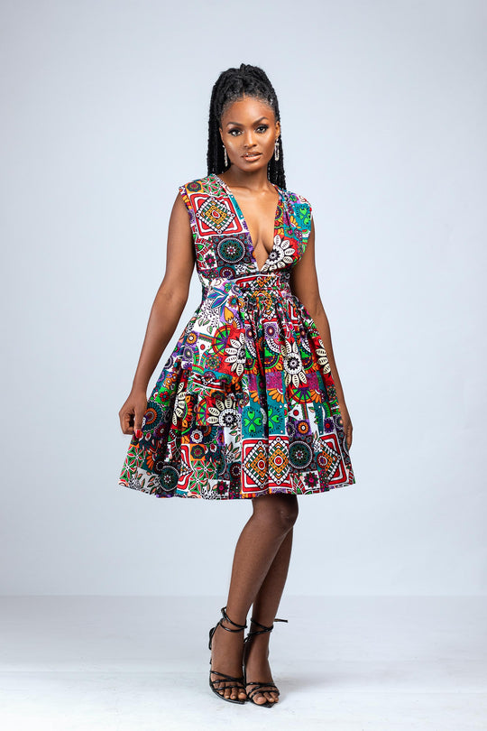 African Print Gbemi Midi Dress