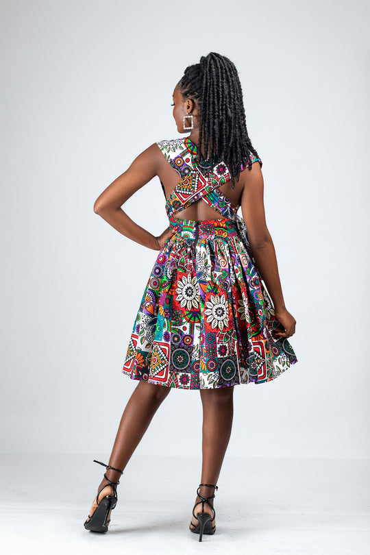 African Print Gbemi Midi Dress