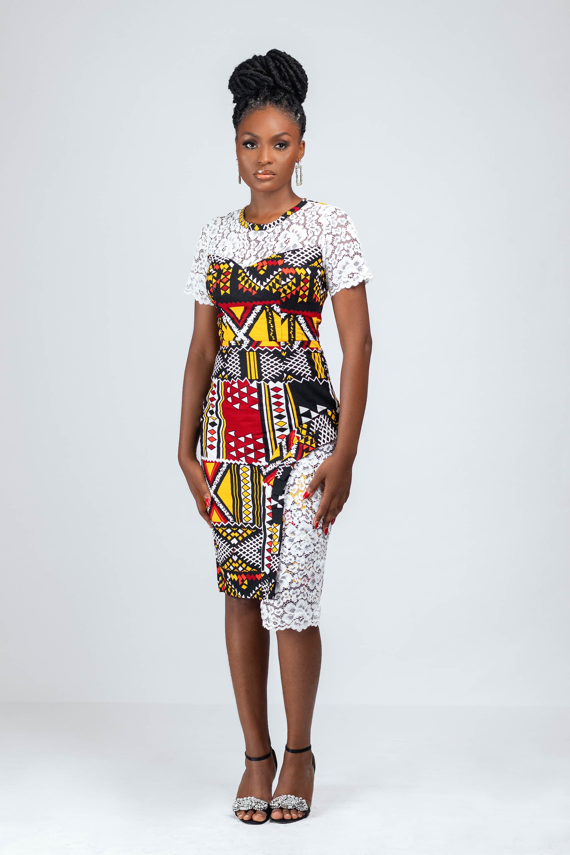 African Print Udoka Midi Dress