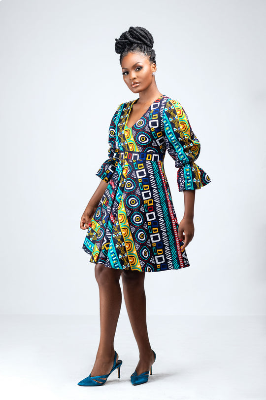 African Print Kaka Midi Dress