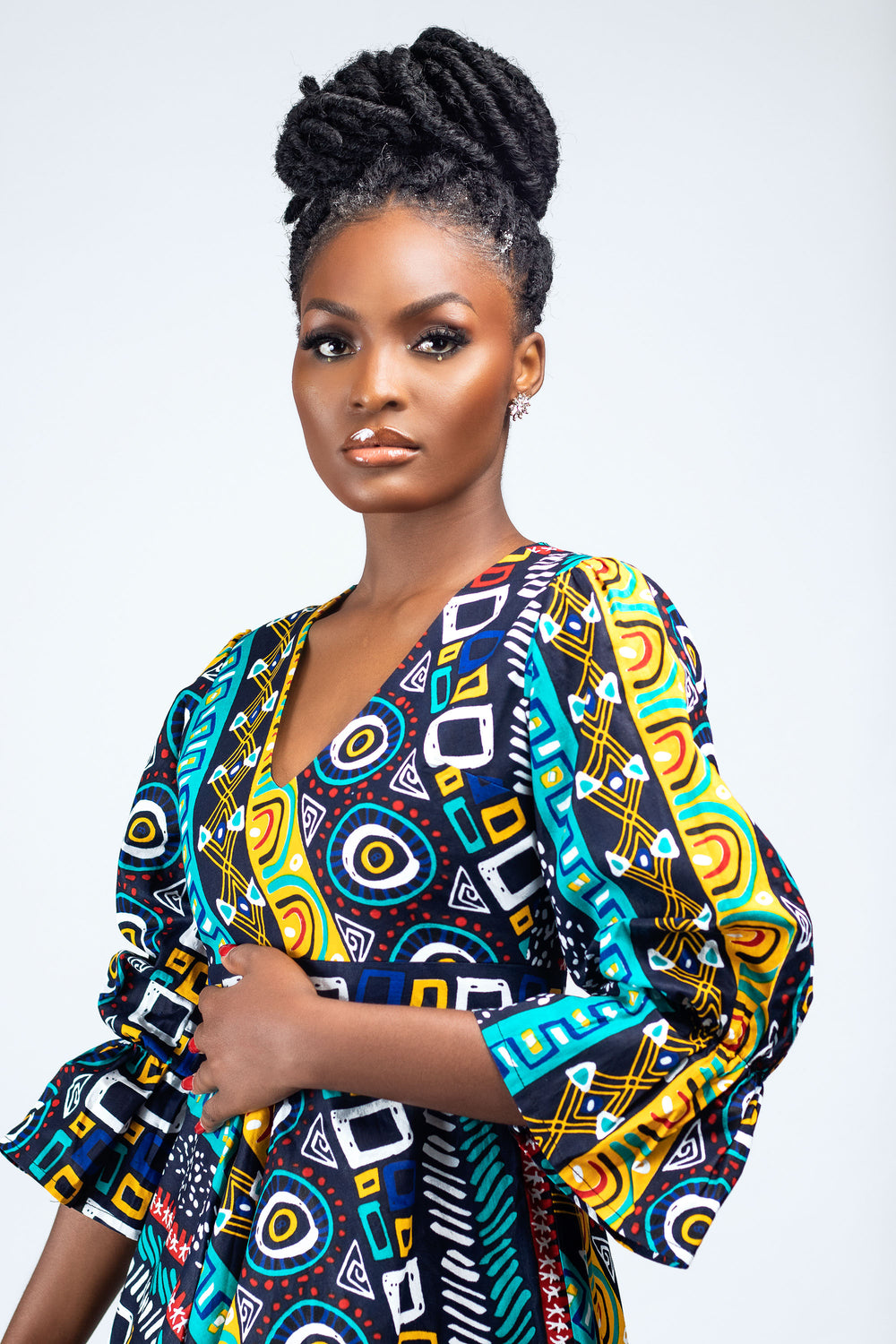 African Print Kaka Midi Dress