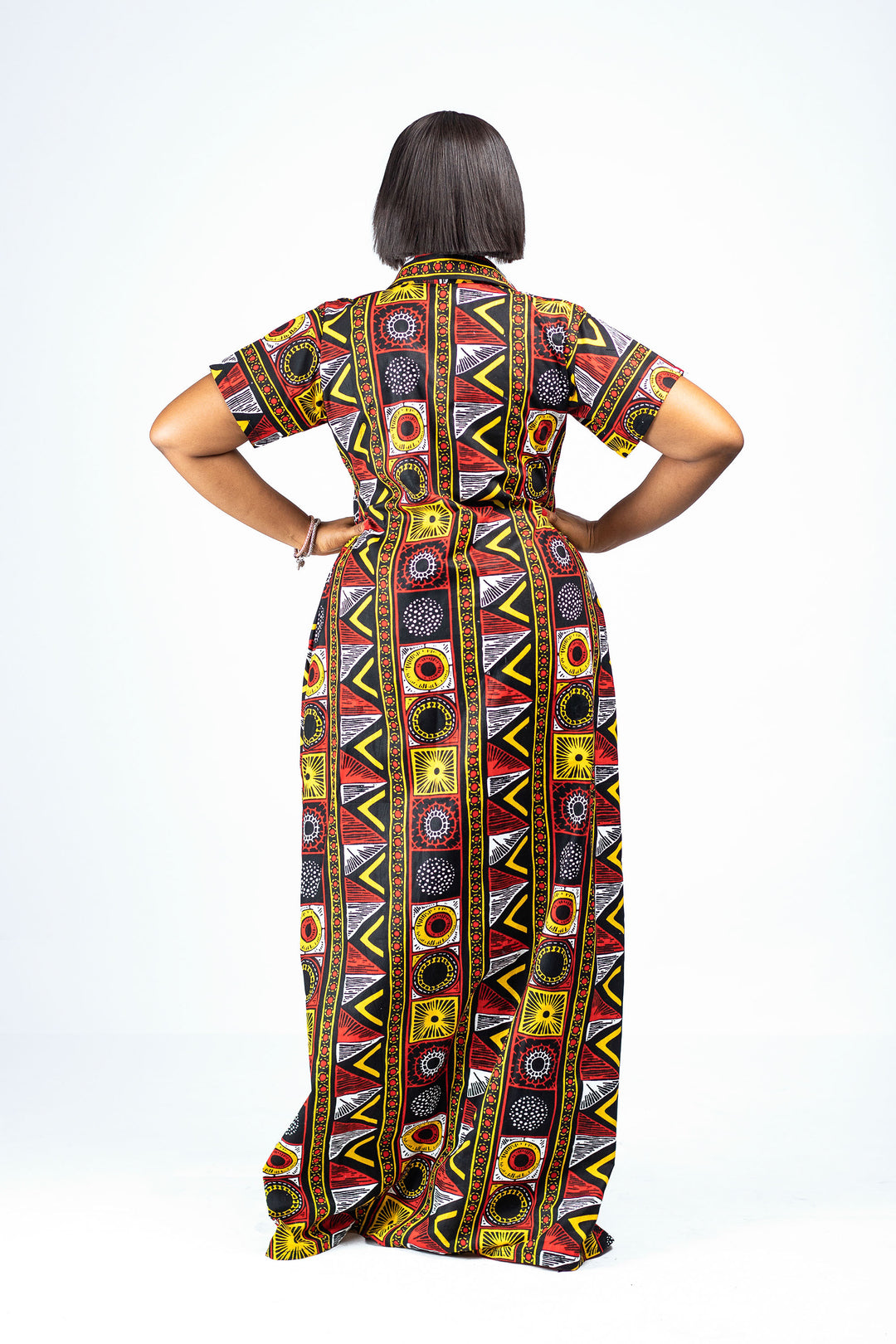 African Print Osas Shirt Dress